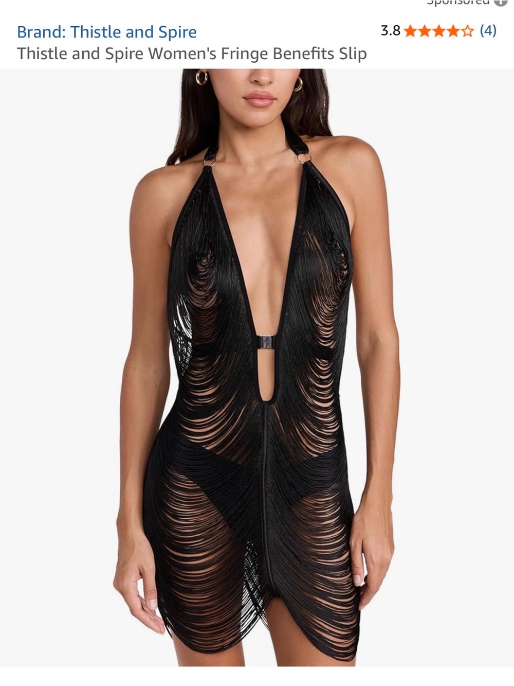 Thistle & Spire 

FRINGE BENEFITS SLIP - BLACK size s/xs